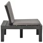 Tumbona de jardin con cojín plástico gris antracita de vidaXL, Sillas de jardín - Ref: Foro24-48826, Precio: 64,95 €, Descuen...
