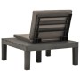 Tumbona de jardin con cojín plástico gris antracita de vidaXL, Sillas de jardín - Ref: Foro24-48826, Precio: 65,46 €, Descuen...