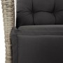 Sillón reclinable jardín y reposapiés 2 uds ratán PE gris claro de vidaXL, Sillas de jardín - Ref: Foro24-365294, Precio: 244...