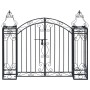 Puerta de jardín decorativa de hierro forjado 122x20,5x100 cm de vidaXL, Pérgolas, arcos y enrejados de jardín - Ref: Foro24-...
