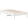 Estructura de cama madera maciza de pino blanco 90x190 cm de vidaXL, Camas y somieres - Ref: Foro24-842727, Precio: 88,73 €, ...