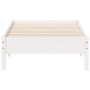 Estructura de cama madera maciza de pino blanco 90x190 cm de vidaXL, Camas y somieres - Ref: Foro24-842727, Precio: 88,73 €, ...