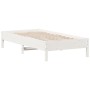 Estructura de cama madera maciza de pino blanco 90x190 cm de vidaXL, Camas y somieres - Ref: Foro24-842727, Precio: 88,73 €, ...