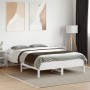 Estructura de cama madera maciza de pino blanco 135x190 cm de vidaXL, Camas y somieres - Ref: Foro24-842719, Precio: 117,07 €...