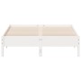 Estructura de cama madera maciza de pino blanco 135x190 cm de vidaXL, Camas y somieres - Ref: Foro24-842719, Precio: 117,07 €...