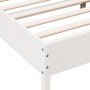 Estructura de cama madera maciza de pino blanco 135x190 cm de vidaXL, Camas y somieres - Ref: Foro24-842719, Precio: 117,07 €...