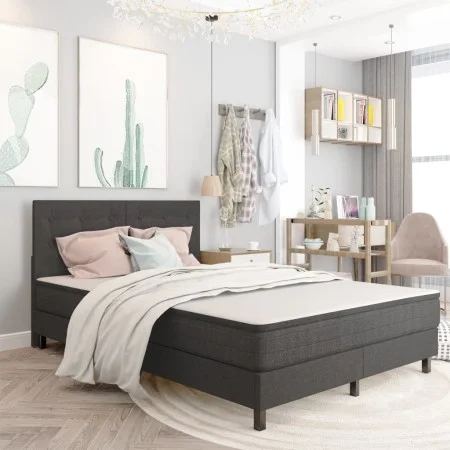 Tufted headboard in dark gray fabric 140x200 cm by vidaXL, Headboards and footboards - Ref: Foro24-287472, Price: 90,53 €, Di...