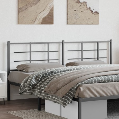 Cabecero de metal negro 200 cm de vidaXL, Cabeceros y pies de cama - Ref: Foro24-355599, Precio: 39,51 €, Descuento: %