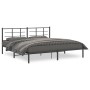 Estructura de cama con cabecero metal negro 193x203 cm de vidaXL, Camas y somieres - Ref: Foro24-355567, Precio: 111,24 €, De...