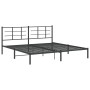 Estructura de cama con cabecero metal negro 193x203 cm de vidaXL, Camas y somieres - Ref: Foro24-355567, Precio: 111,24 €, De...