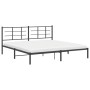 Estructura de cama con cabecero metal negro 193x203 cm de vidaXL, Camas y somieres - Ref: Foro24-355567, Precio: 111,24 €, De...