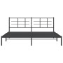 Estructura de cama con cabecero metal negro 193x203 cm de vidaXL, Camas y somieres - Ref: Foro24-355567, Precio: 111,24 €, De...