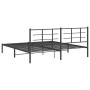 Estructura de cama con cabecero metal negro 193x203 cm de vidaXL, Camas y somieres - Ref: Foro24-355567, Precio: 111,24 €, De...