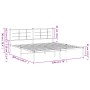 Estructura de cama con cabecero metal negro 193x203 cm de vidaXL, Camas y somieres - Ref: Foro24-355567, Precio: 111,24 €, De...