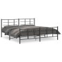 Estructura de cama cabecero y estribo metal negro 200x200 cm de vidaXL, Camas y somieres - Ref: Foro24-355586, Precio: 135,51...