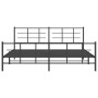 Estructura de cama cabecero y estribo metal negro 200x200 cm de vidaXL, Camas y somieres - Ref: Foro24-355586, Precio: 135,51...