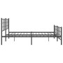 Estructura de cama cabecero y estribo metal negro 200x200 cm de vidaXL, Camas y somieres - Ref: Foro24-355586, Precio: 135,51...
