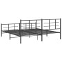 Estructura de cama cabecero y estribo metal negro 200x200 cm de vidaXL, Camas y somieres - Ref: Foro24-355586, Precio: 135,51...