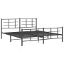 Estructura de cama cabecero y estribo metal negro 183x213 cm de vidaXL, Camas y somieres - Ref: Foro24-355584, Precio: 121,18...