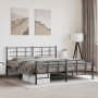 Estructura de cama cabecero y estribo metal negro 183x213 cm de vidaXL, Camas y somieres - Ref: Foro24-355584, Precio: 121,18...
