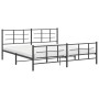 Estructura de cama cabecero y estribo metal negro 183x213 cm de vidaXL, Camas y somieres - Ref: Foro24-355584, Precio: 121,18...