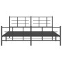 Estructura de cama cabecero y estribo metal negro 183x213 cm de vidaXL, Camas y somieres - Ref: Foro24-355584, Precio: 121,18...