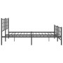 Estructura de cama cabecero y estribo metal negro 183x213 cm de vidaXL, Camas y somieres - Ref: Foro24-355584, Precio: 121,18...