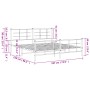 Estructura de cama cabecero y estribo metal negro 183x213 cm de vidaXL, Camas y somieres - Ref: Foro24-355584, Precio: 121,18...
