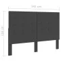 Tufted headboard in dark gray fabric 140x200 cm by vidaXL, Headboards and footboards - Ref: Foro24-287472, Price: 90,53 €, Di...