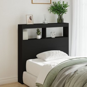 Cabecero de cama con LED negro 100x17x102 cm de vidaXL, Cabeceros y pies de cama - Ref: Foro24-839183, Precio: 63,95 €, Descu...