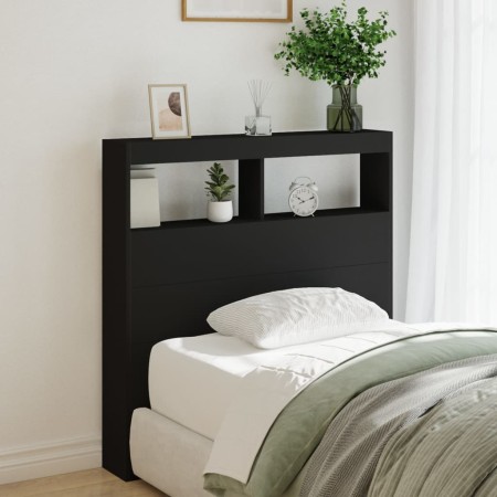 Cabecero de cama con LED negro 100x17x102 cm de vidaXL, Cabeceros y pies de cama - Ref: Foro24-839183, Precio: 63,95 €, Descu...