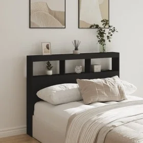 Bettkopfteil mit schwarzer LED 140x17x102 cm von vidaXL, Kopf- und Fußteile - Ref: Foro24-839197, Preis: 91,96 €, Rabatt: %