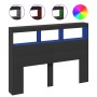 Cabecero de cama con LED negro 140x17x102 cm de vidaXL, Cabeceros y pies de cama - Ref: Foro24-839197, Precio: 87,01 €, Descu...