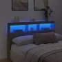 Cabecero de cama con LED roble Sonoma 160x17x102 cm de vidaXL, Cabeceros y pies de cama - Ref: Foro24-839205, Precio: 107,68 ...