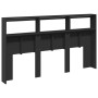 Cabecero de cama con LED negro 180x17x102 cm de vidaXL, Cabeceros y pies de cama - Ref: Foro24-839211, Precio: 109,03 €, Desc...