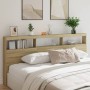 Cabecero de cama con LED roble Sonoma 220x17x102 cm de vidaXL, Cabeceros y pies de cama - Ref: Foro24-839226, Precio: 122,29 ...