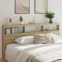 Cabecero de cama con LED roble Sonoma 220x17x102 cm de vidaXL, Cabeceros y pies de cama - Ref: Foro24-839226, Precio: 120,15 ...