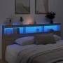 Cabecero de cama con LED roble Sonoma 220x17x102 cm de vidaXL, Cabeceros y pies de cama - Ref: Foro24-839226, Precio: 120,15 ...