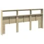 Cabecero de cama con LED roble Sonoma 220x17x102 cm de vidaXL, Cabeceros y pies de cama - Ref: Foro24-839226, Precio: 120,15 ...