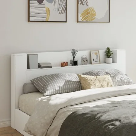 Bettkopfteil mit weißer LED 200x16,5x103,5 cm von vidaXL, Kopf- und Fußteile - Ref: Foro24-839266, Preis: 96,86 €, Rabatt: %