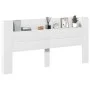 Bettkopfteil mit weißer LED 200x16,5x103,5 cm von vidaXL, Kopf- und Fußteile - Ref: Foro24-839266, Preis: 96,86 €, Rabatt: %