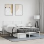 Estructura de cama de metal con cabecero blanca 135x190 cm de vidaXL, Camas y somieres - Ref: Foro24-376274, Precio: 98,03 €,...