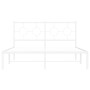 Estructura de cama de metal con cabecero blanca 135x190 cm de vidaXL, Camas y somieres - Ref: Foro24-376274, Precio: 98,03 €,...