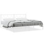 Estructura de cama de metal con cabecero blanco 193x203 cm de vidaXL, Camas y somieres - Ref: Foro24-376281, Precio: 111,24 €...