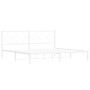 Estructura de cama de metal con cabecero blanco 193x203 cm de vidaXL, Camas y somieres - Ref: Foro24-376281, Precio: 111,24 €...