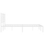 Estructura de cama de metal con cabecero blanco 193x203 cm de vidaXL, Camas y somieres - Ref: Foro24-376281, Precio: 111,24 €...