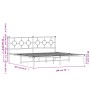 Estructura de cama de metal con cabecero blanco 193x203 cm de vidaXL, Camas y somieres - Ref: Foro24-376281, Precio: 111,24 €...