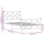 Estructura cama metal con cabecero y pie cama blanca 100x200 cm de vidaXL, Camas y somieres - Ref: Foro24-376288, Precio: 78,...