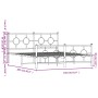 Estructura cama metal con cabecero y estribo blanco 150x200 cm de vidaXL, Camas y somieres - Ref: Foro24-376295, Precio: 116,...
