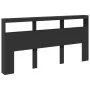 Cabecero de cama con luz LED negro 200x17x102 cm de vidaXL, Cabeceros y pies de cama - Ref: Foro24-839218, Precio: 102,51 €, ...